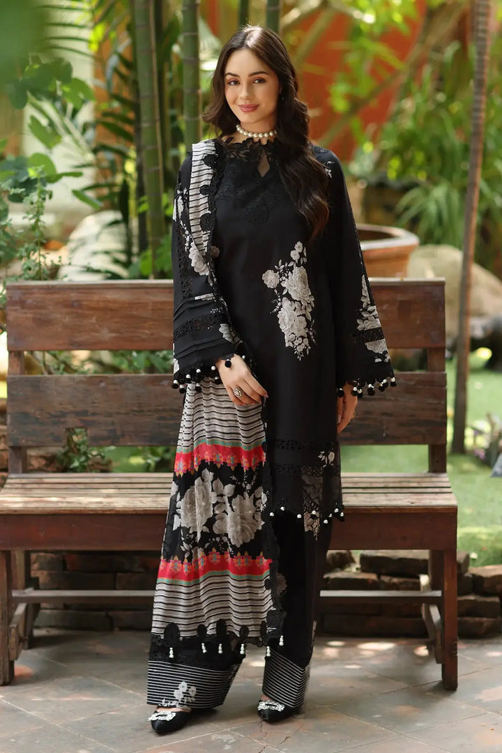 3-PC Unstitched Embroidered Lawn | RM6-02