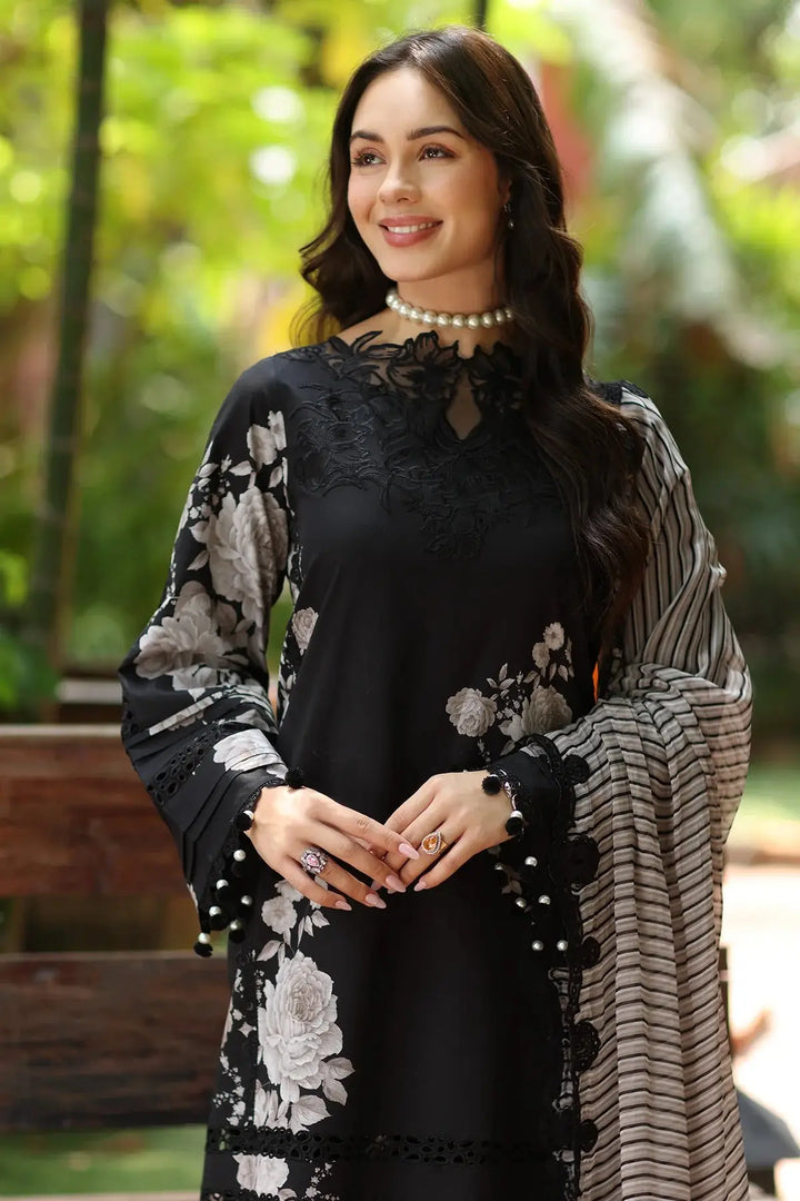 3-PC Unstitched Embroidered Lawn | RM6-02