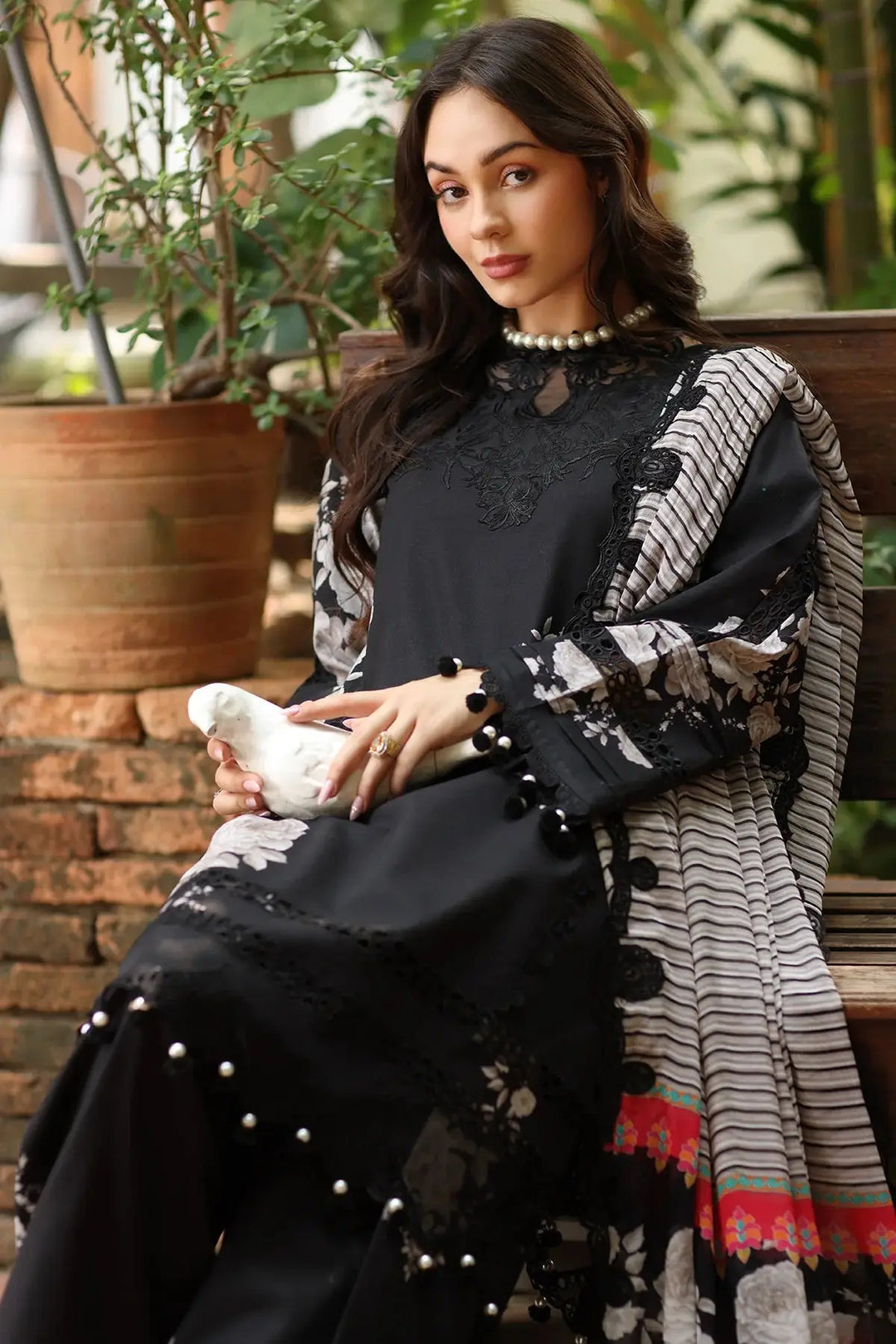3-PC Unstitched Embroidered Lawn | RM6-02