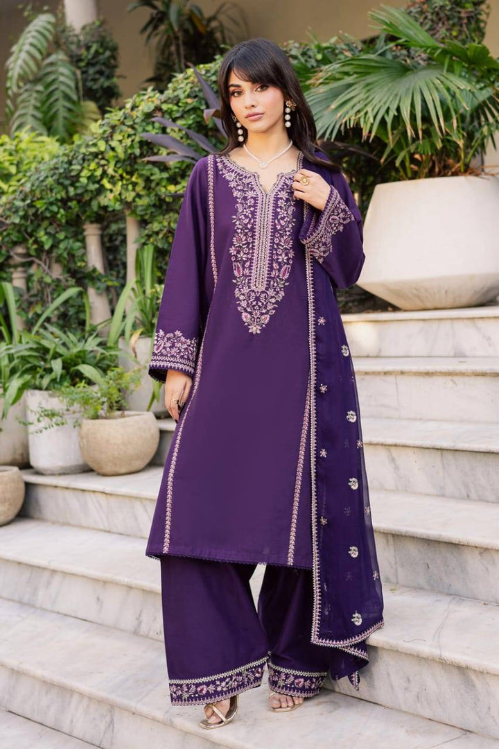 BATIK Sigal 3Pc - Embroidered Khaddar Dress