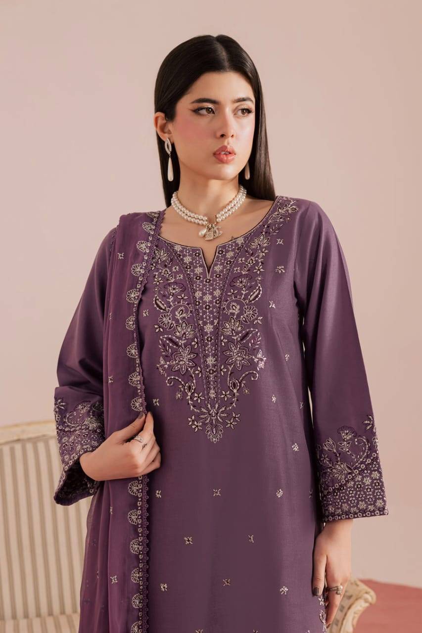 BATIK Deraya 3Pc - READY TO WEAR BATIK WOMEN DRESS USA | Embroidered M / KHADDAR BATIK Deraya 3Pc - READY TO WEAR BATIK WOMEN DRESS USA | Embroidered M / KHADDAR