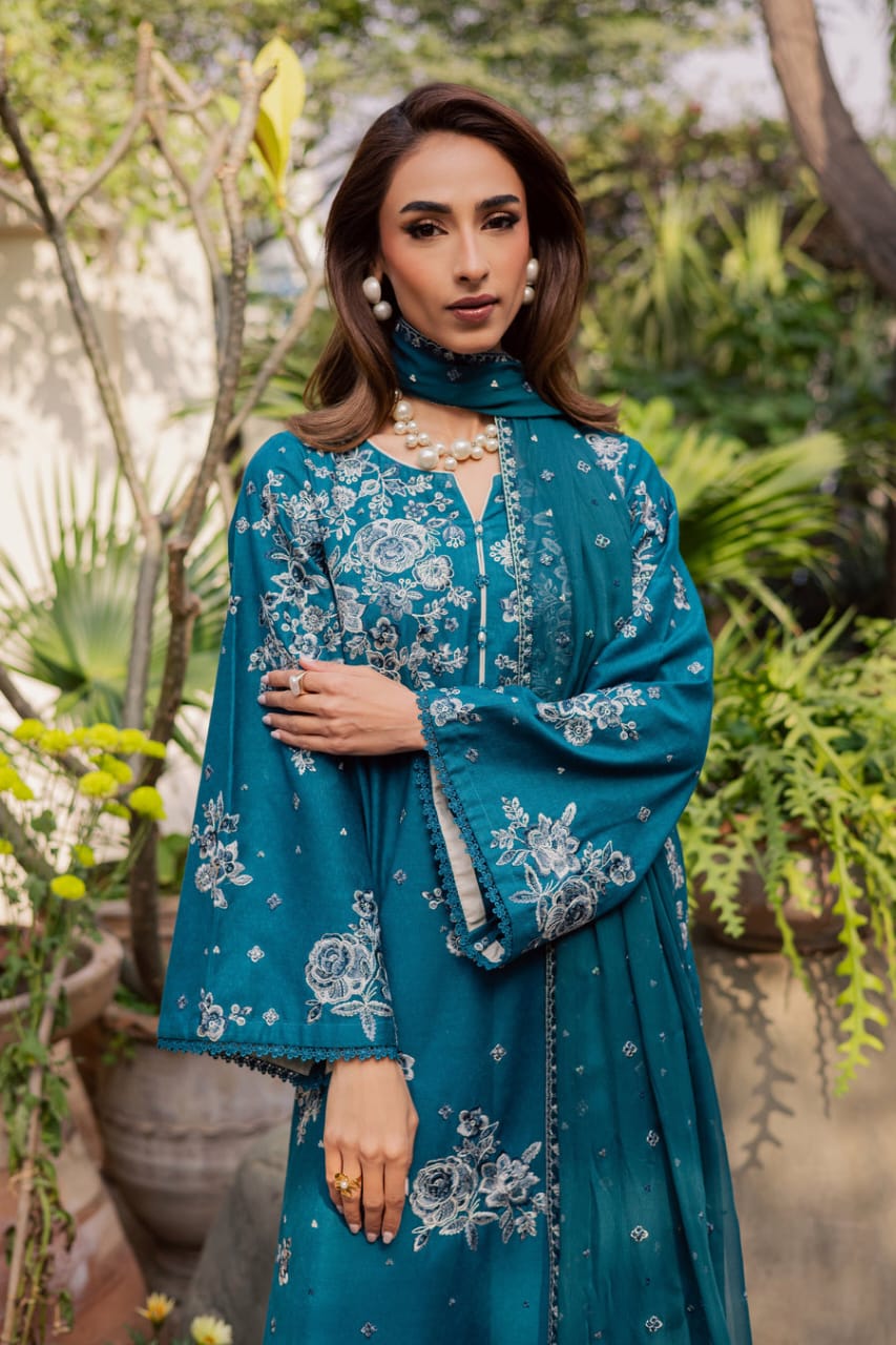 BATIK Teal Ocean 3Pc - BATIK WOMEN Dress ONLINE | Ready to Wear Dress S / KHADDAR BATIK Teal Ocean 3Pc - BATIK WOMEN Dress ONLINE | Ready to Wear Dress S / KHADDAR