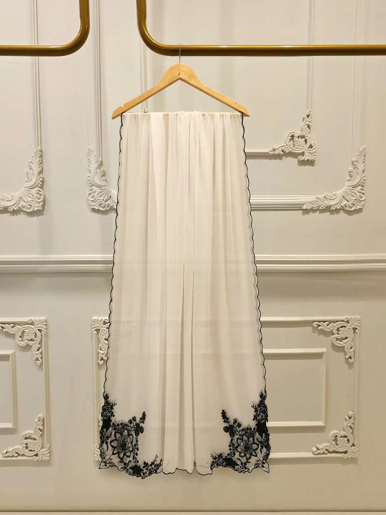 3 Piece Pure Embroidered Cotton Net Suit | S112837-18