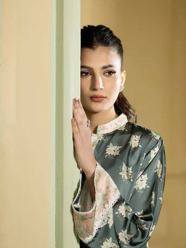 RANGREZA WOMEN SILK 2 PIECE | EA-67-35 silk shirt and trousers set