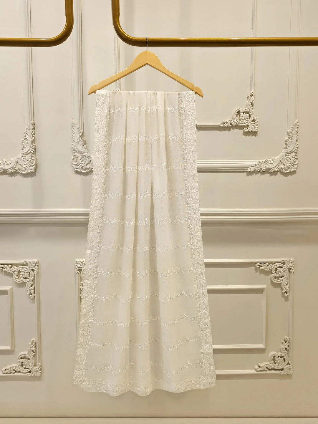 3 Piece Pure Embroidered Cotton Net Suit | S113611-15