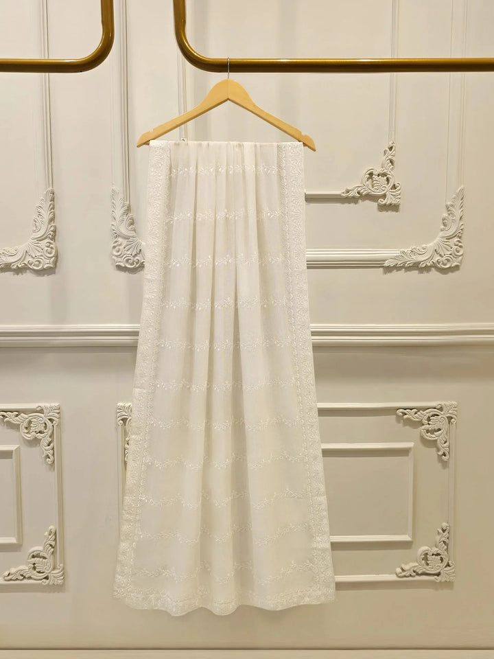 3 Piece Pure Embroidered Cotton Net Suit | S113611-15