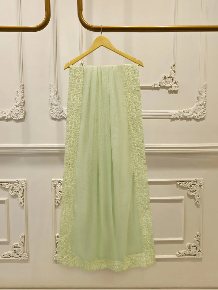 3 Piece Pure Embroidered Cotton Net Suit | S113610-15