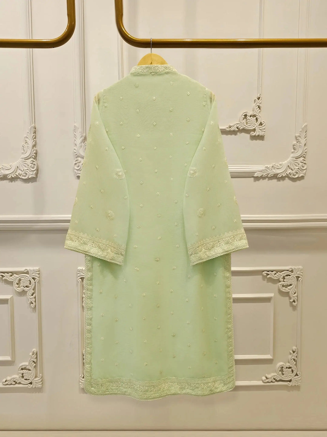 3 Piece Pure Embroidered Cotton Net Suit | S113610-15