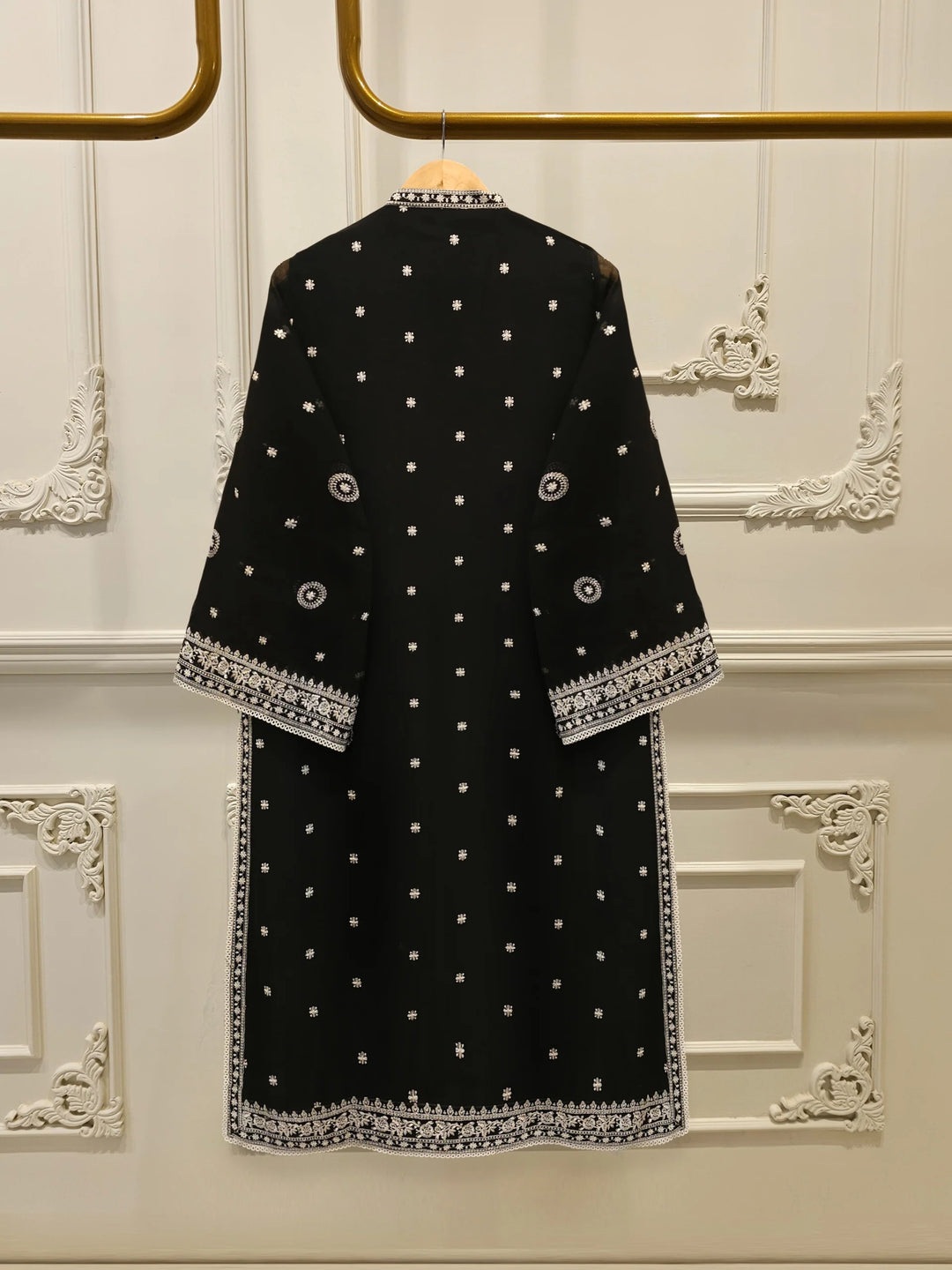 3 Piece Pure Embroidered Cotton Net Suit | S113920-15