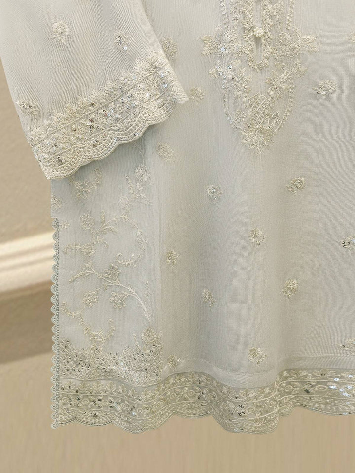 3 Piece - Pure Embroidered Cotton Net Suit | S114931