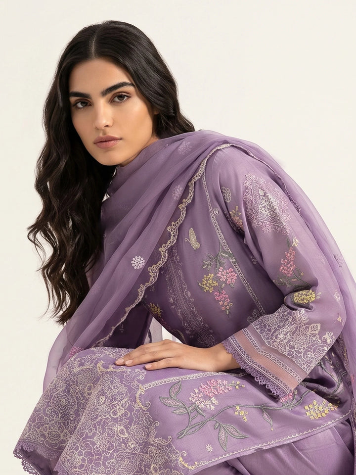 3 Piece - Embroidered Khadi Silk Suit WS00394-32