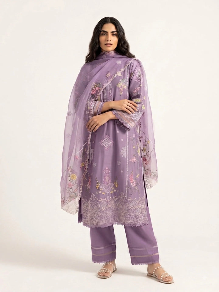 3 Piece - Embroidered Khadi Silk Suit WS00394-32