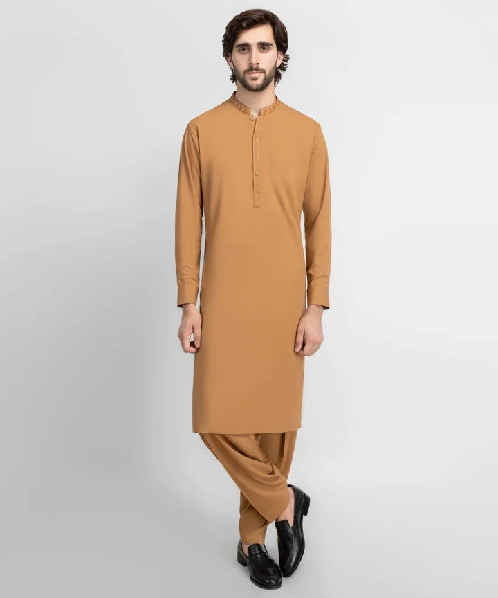 Mustard Ban Shalwar Kameez Wash &amp; Wear | JJKSA60138