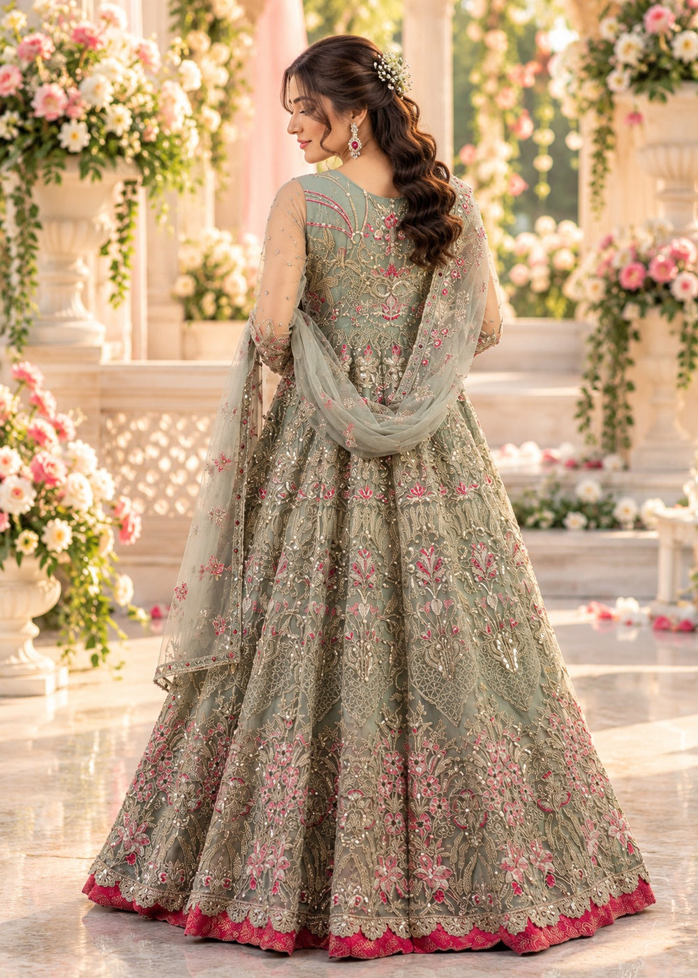 Wedding 3 Piece Maxi Dress | AR-23 - view 2