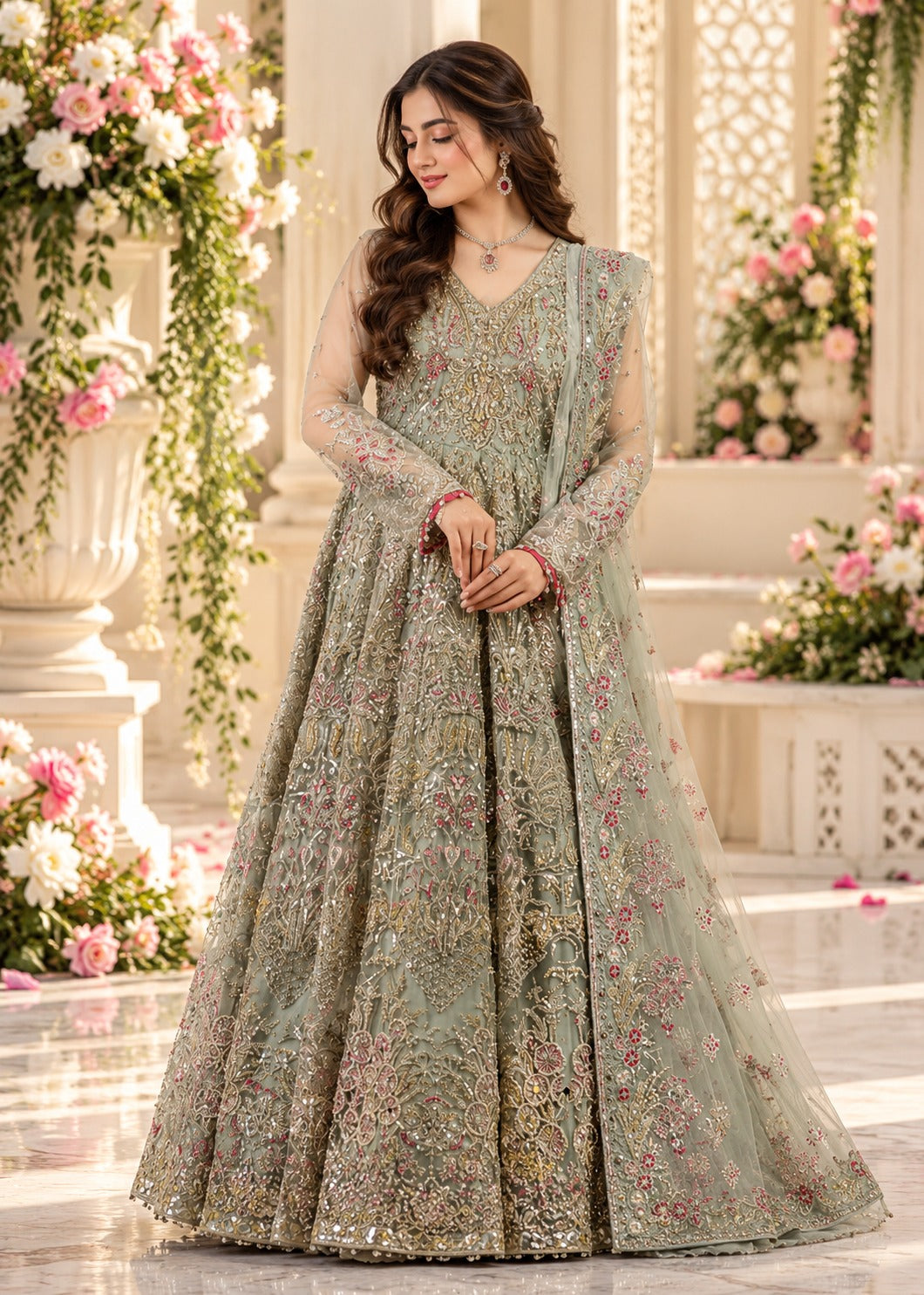 Wedding 3 Piece Maxi Dress | AR-23 - view 4