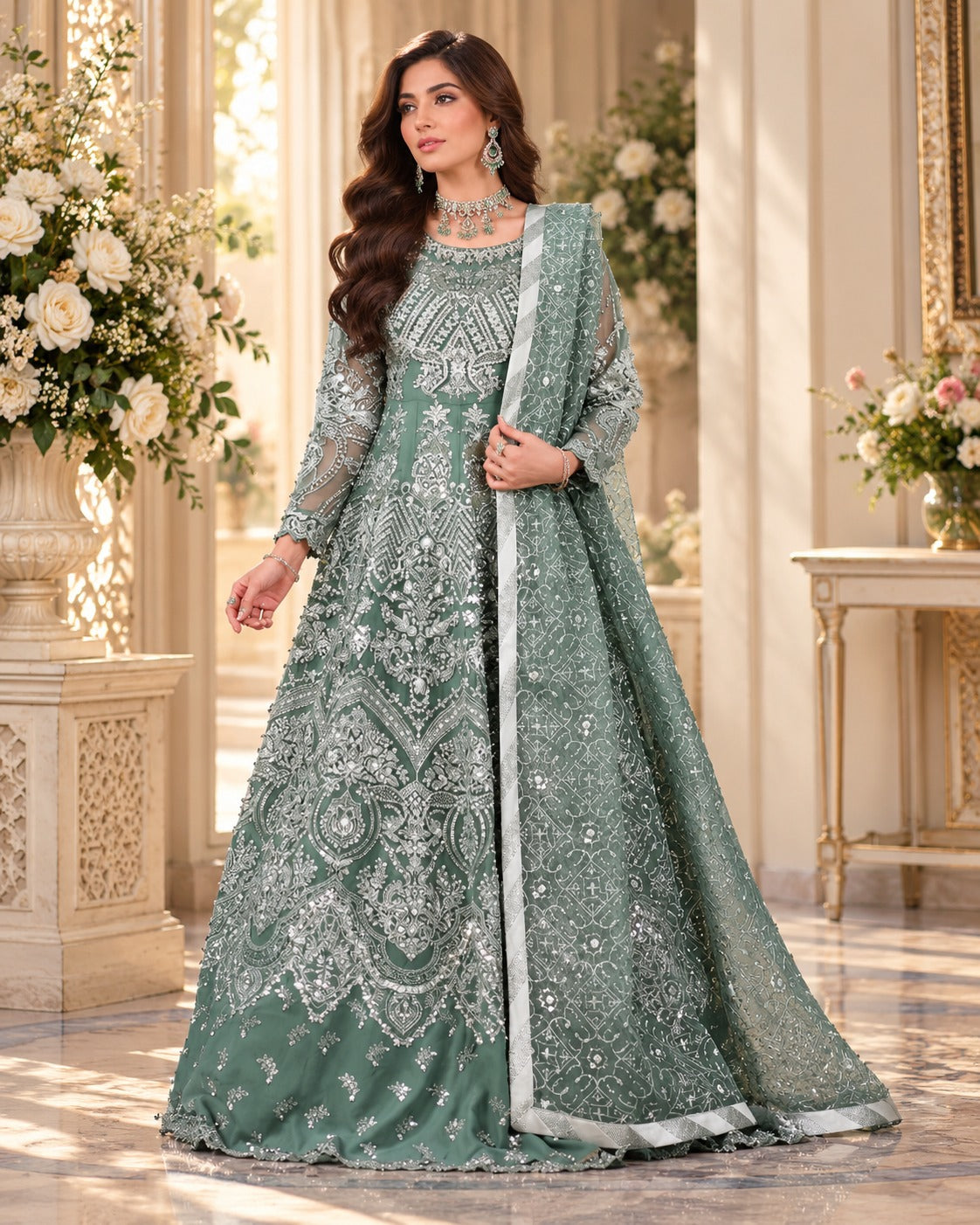 Aroosh Organza Maxi | AR-135-2900 - view 7