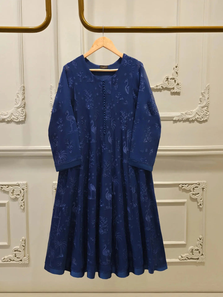 2 Piece - Pure Embroidered Cotton Net Suit | S111864