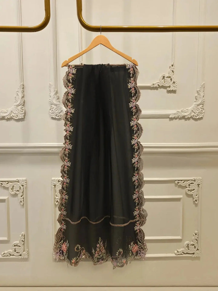 3 Piece- Pure Shisha Silk Embroidered Suit | S115087