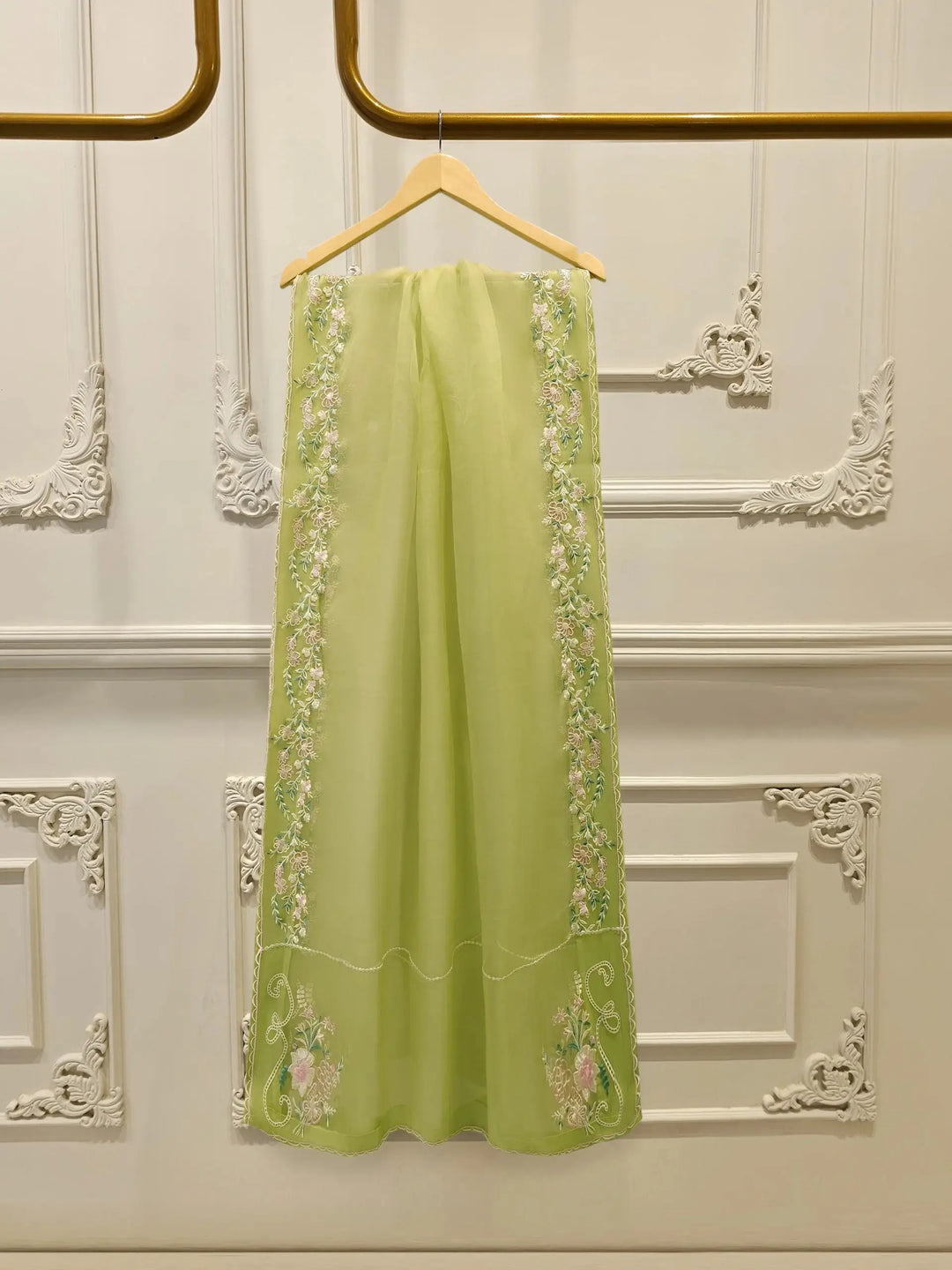 3 Piece - Pure Khaddi Silk Embroidered Suit S115092-28