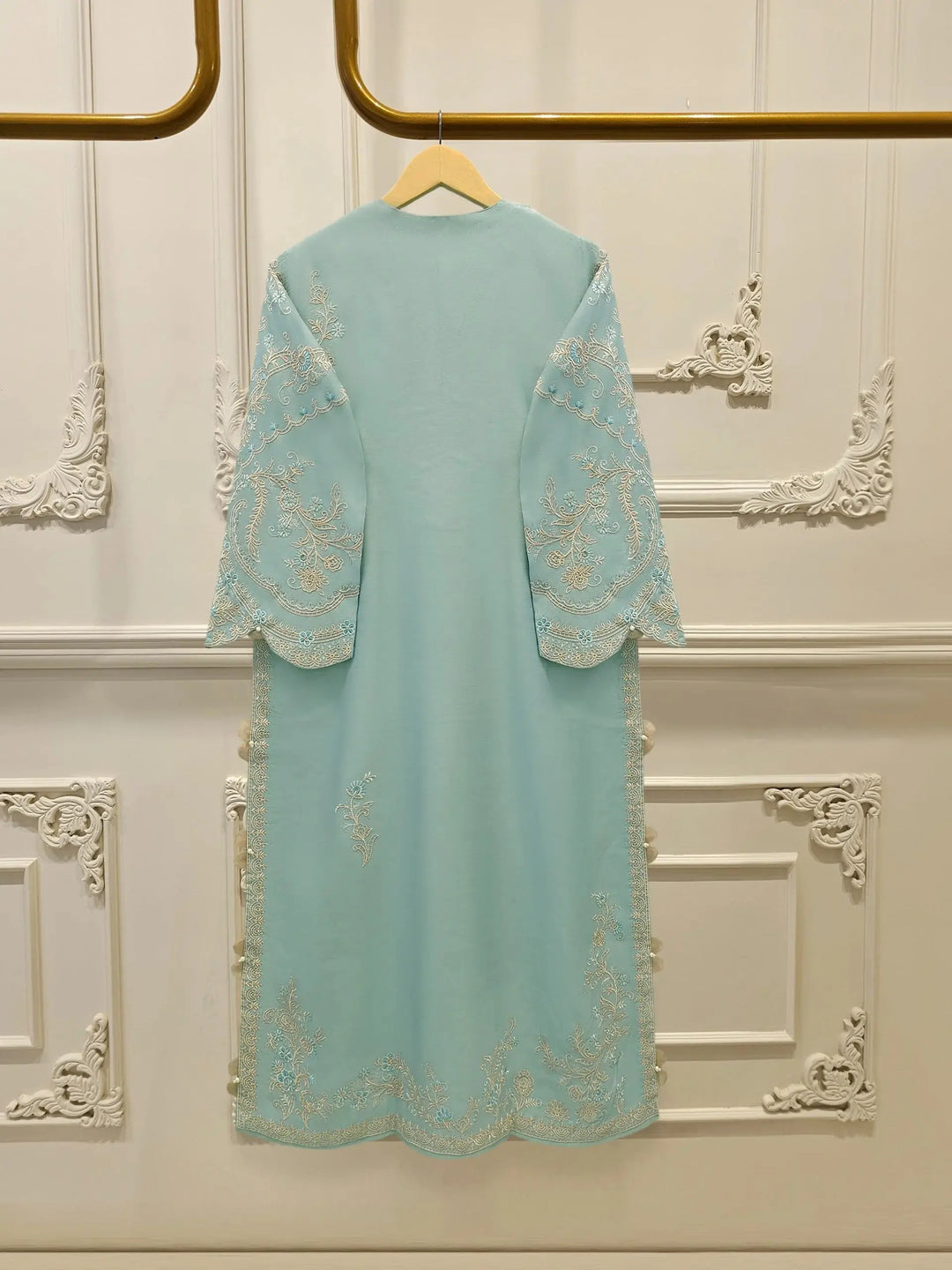 3 Piece - Pure Khaddi Silk Embroidered Suit S115136-32
