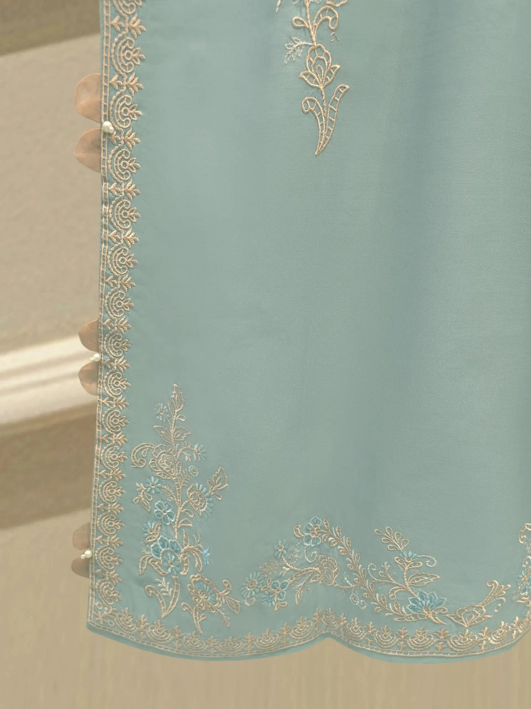 3 Piece - Pure Khaddi Silk Embroidered Suit S115136-32