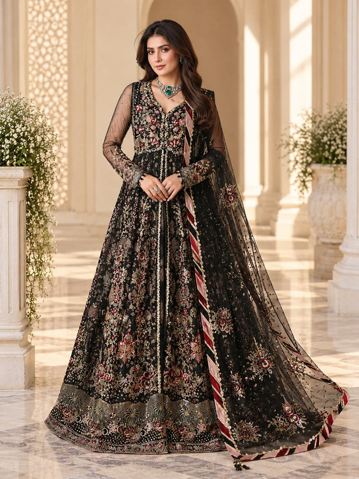Rangreza Dalia Black Embroidered 3-Piece Formal – AR-154