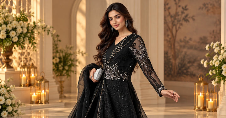 3 Piece Embroidered Organza Suit | Al-4231