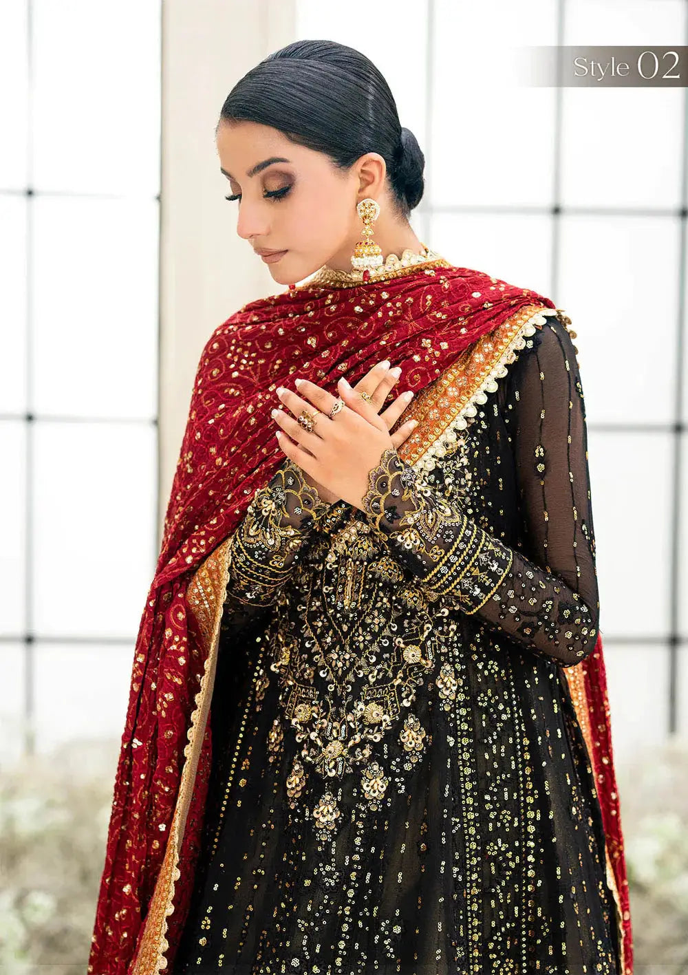 RANGREZA Pakistani Party Wear Dress RR 3864 17 S BLACK