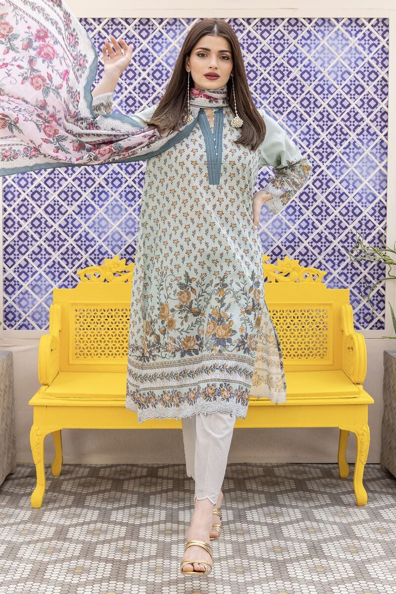 KHAADI 3 PIECE TRADITIONAL PAKISTANI OUTFITS USA | AME240204ST