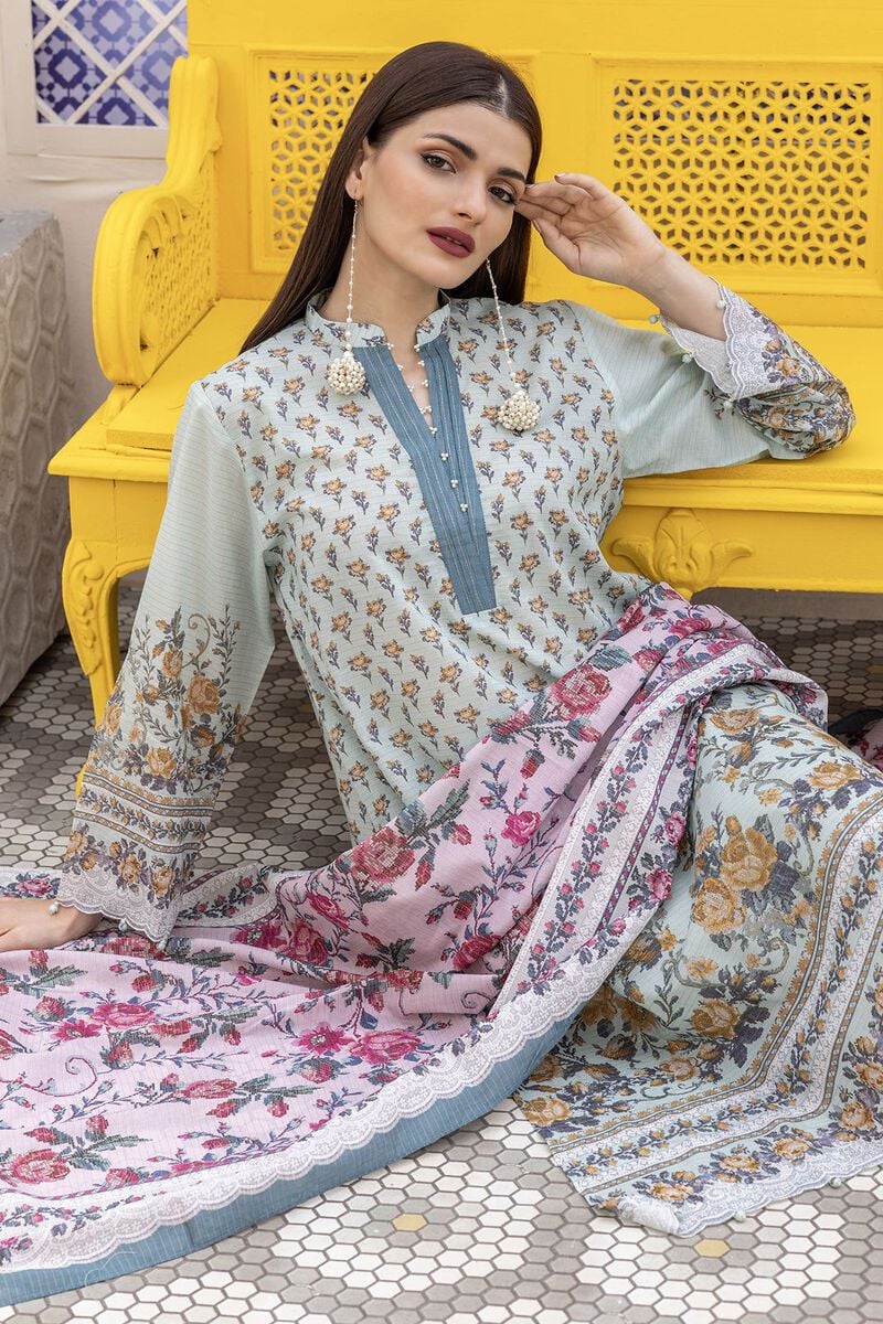 KHAADI 3 PIECE TRADITIONAL PAKISTANI OUTFITS USA | AME240204ST