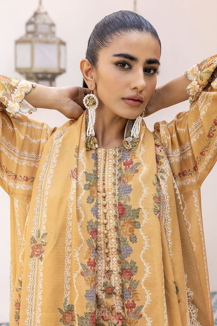 KHAADI TAILORED 3 PIECE WOMEN SUIT DUPATTA | AME240206ST