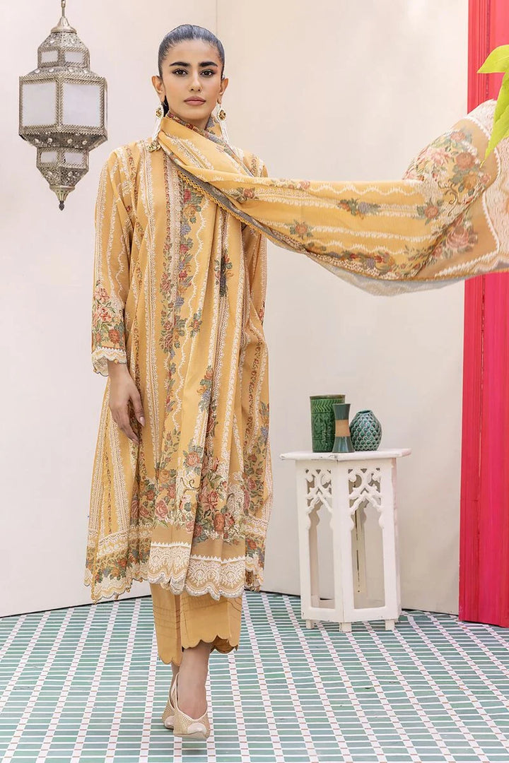 KHAADI TAILORED 3 PIECE WOMEN SUIT DUPATTA | AME240206ST