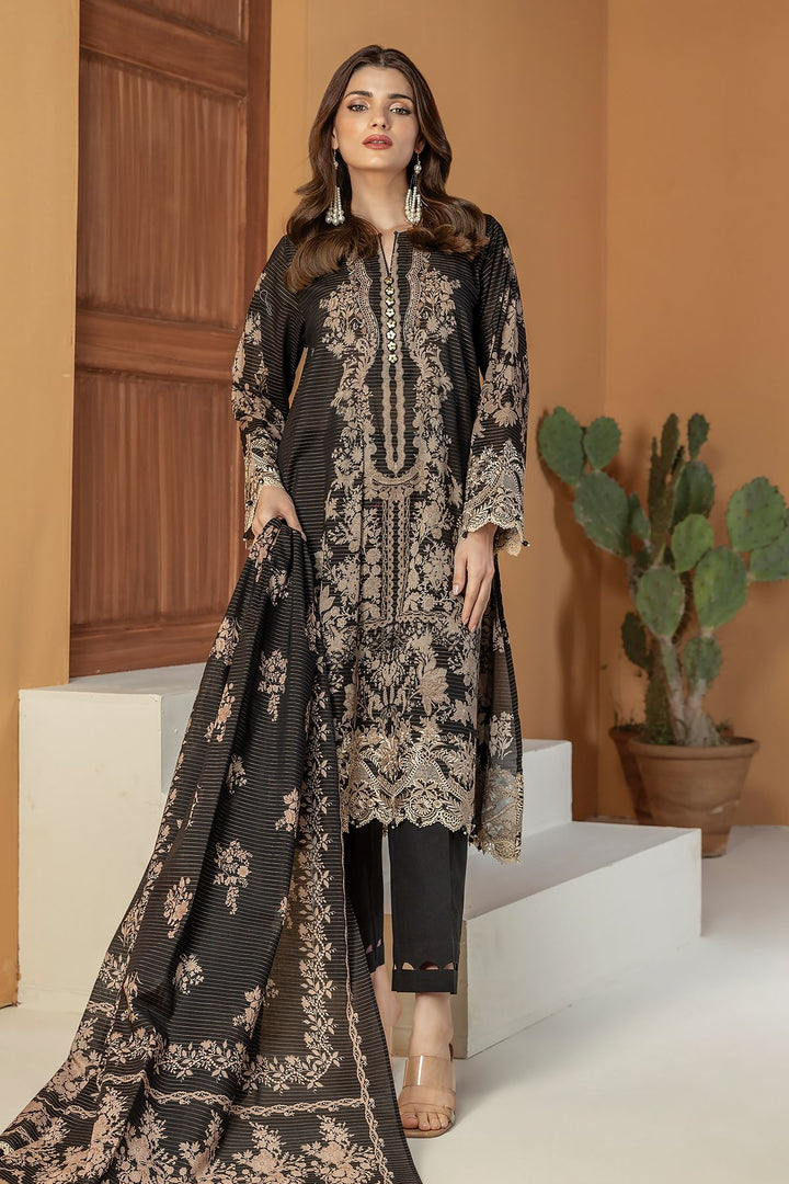 KHAADI 3 PC embroidered Messuri outfit, front view