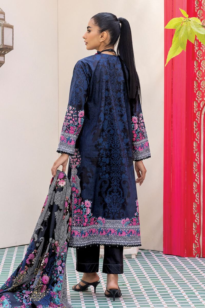 Pakistani Branded Clothes a woman in a blue and pink dress