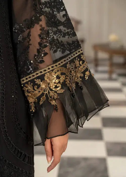 black golden dress pakistani Rangreza Black Designed Online Pakistani Dresses