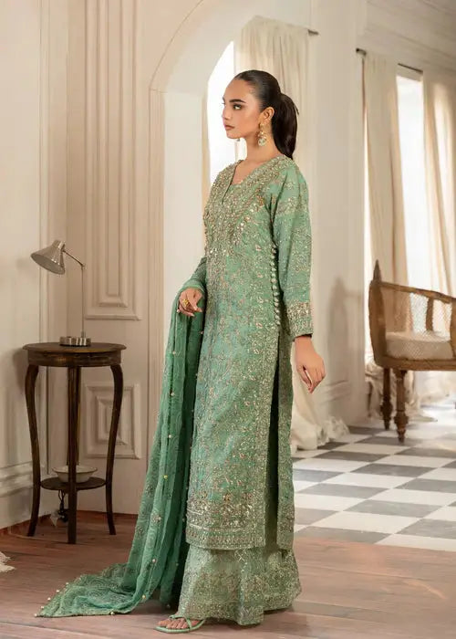 Rangreza RR-3936 - Green Dress Pakistani