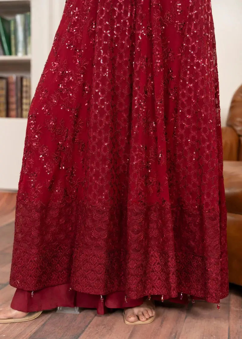 RANGREZA RANGREZA MAROON | RR-4041-17 CLOTHING RANGREZA USA 7327625425 United States L Maroon Chiffon L / Maroon / Chiffon XL / Maroon / Chiffon