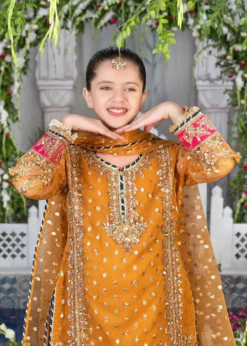 Rangreza Gharara Pakistani Style for Kids - Festive Wear