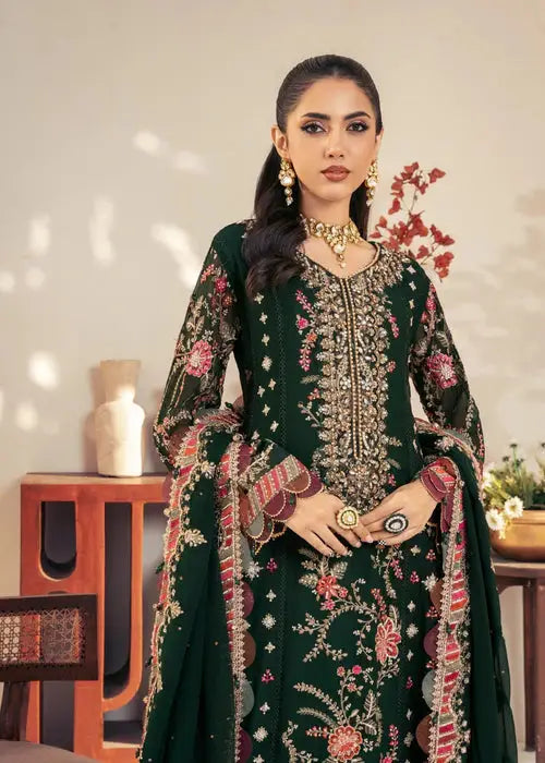 Rangreza Green RR-4077 - Pakistani Suit | Chiffon, Embroidered M / Green / CHIFFON Rangreza Green RR-4077 - Pakistani Suit | Chiffon, Embroidered M / Green / CHIFFON