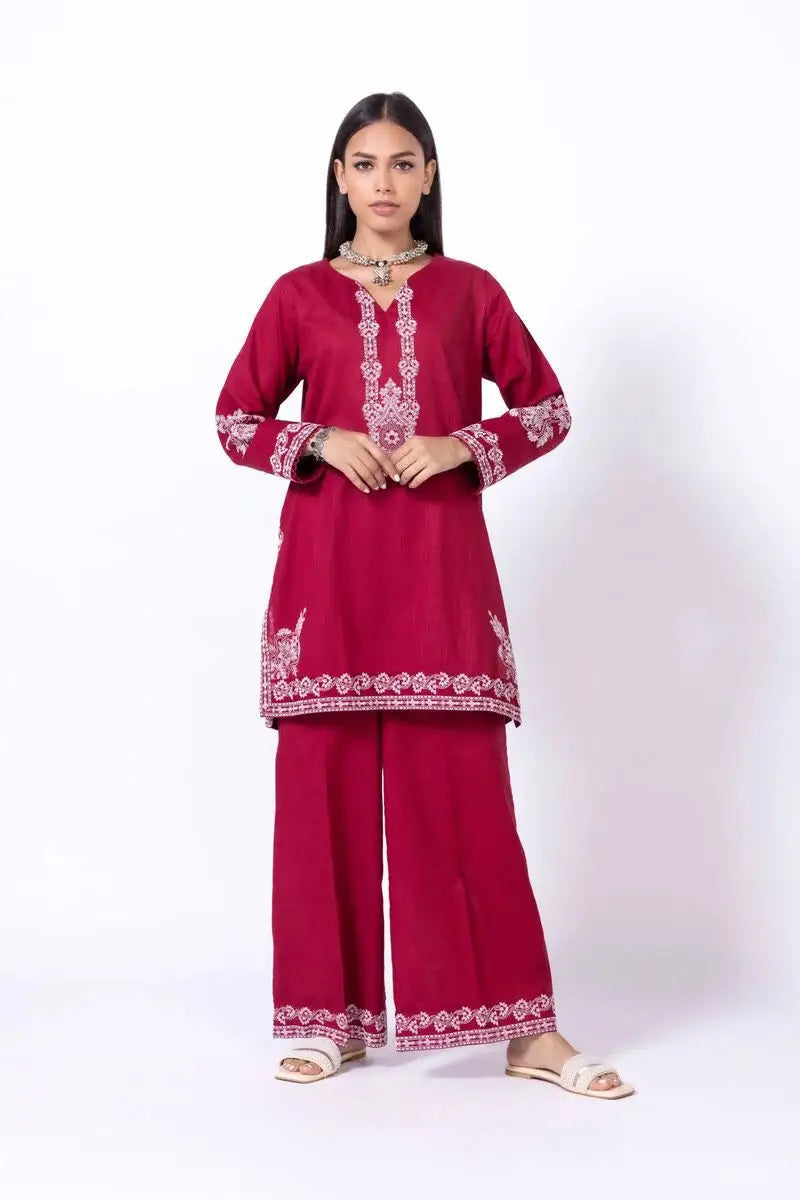 KHAADI 2P Women Pakistani Cross Stitched Kurta Set