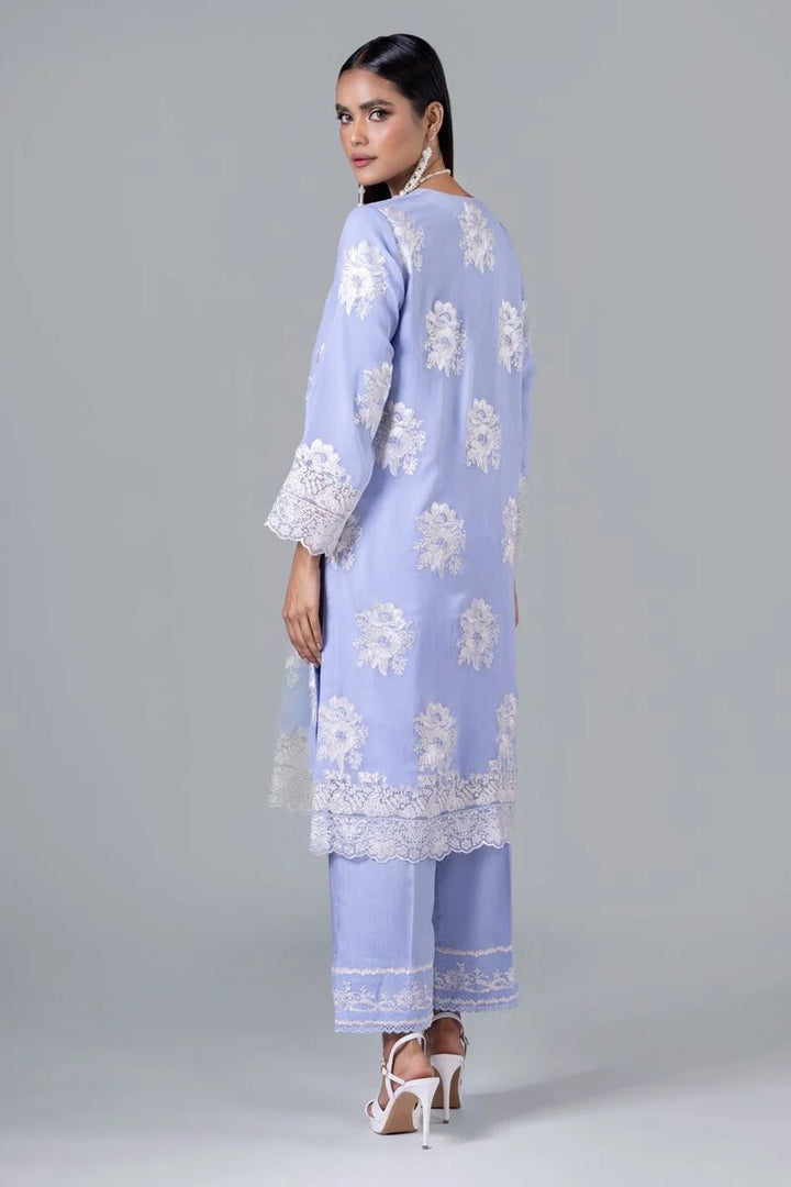 KHAADI KHAADI 2 PIECE EMBROIDERED SHIRT AND PANT | EST24219-17 SHIRT AND BOTTON RANGREZA USA 7327625425 United States 14 L-BLUE Chiffon 14 / L-BLUE / Chiffon 16 / L-BLUE / Chiffon