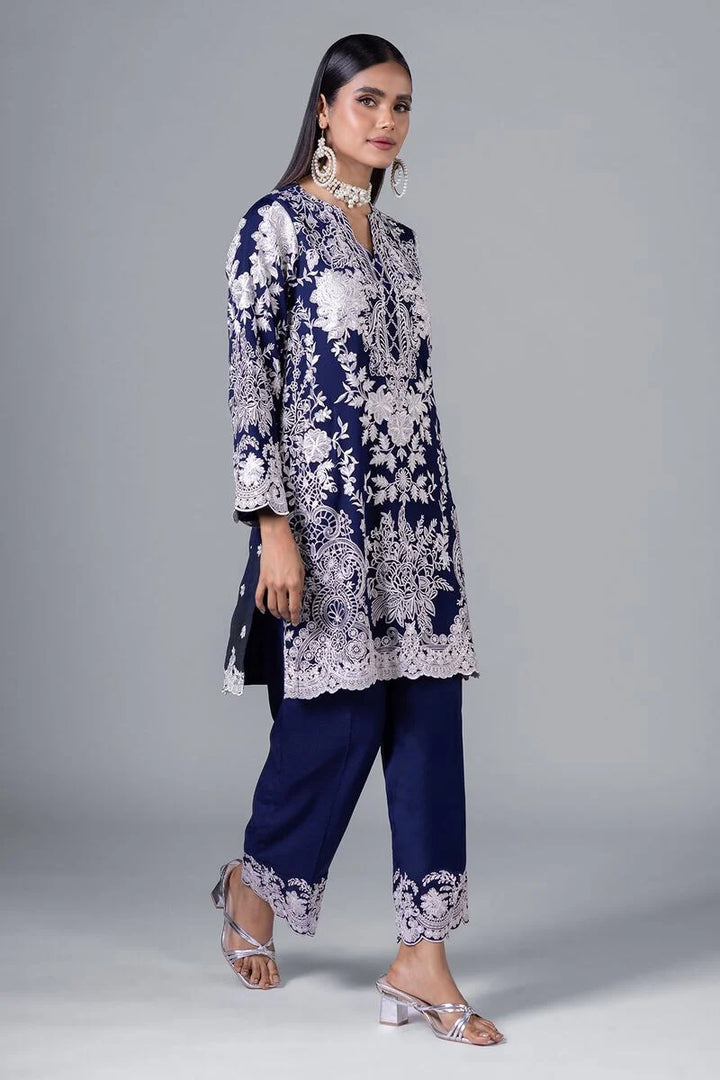 KHAADI KHAADI 2 PIECE Embroidered | EST24220-18 SHIRT AND BOTTON RANGREZA USA 7327625425 United States 16 Blue Chiffon 16 / Blue / Chiffon