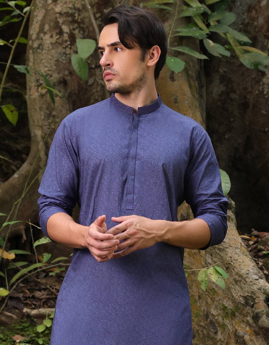 J. Blue Cotton Kurta - Junaid Jamshed Mens | Semi-Formal, Comfort J. Blue Cotton Kurta - Junaid Jamshed Mens | Semi-Formal, Comfort