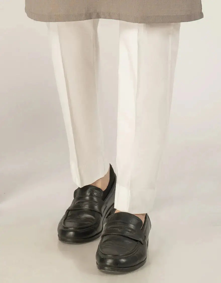 J. OFF WHITE COTTON TROUSERS - J. TROUSERS in a straight fit design, made from breathable cotton fabric for everyday comfort and style.
