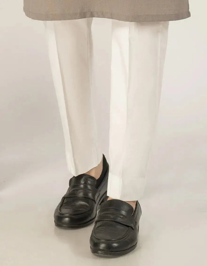 J. OFF WHITE COTTON TROUSERS - J. TROUSERS in a straight fit design, made from breathable cotton fabric for everyday comfort and style.