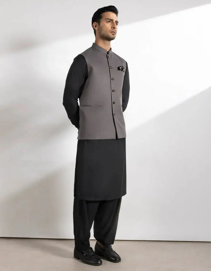 J.Ash Grey Suiting Waistcoat | JJVCA-48244-11
