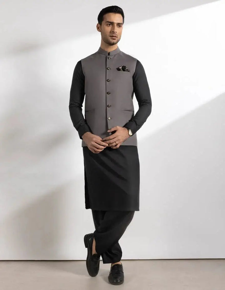 J.Ash Grey Suiting Waistcoat | JJVCA-48244-11