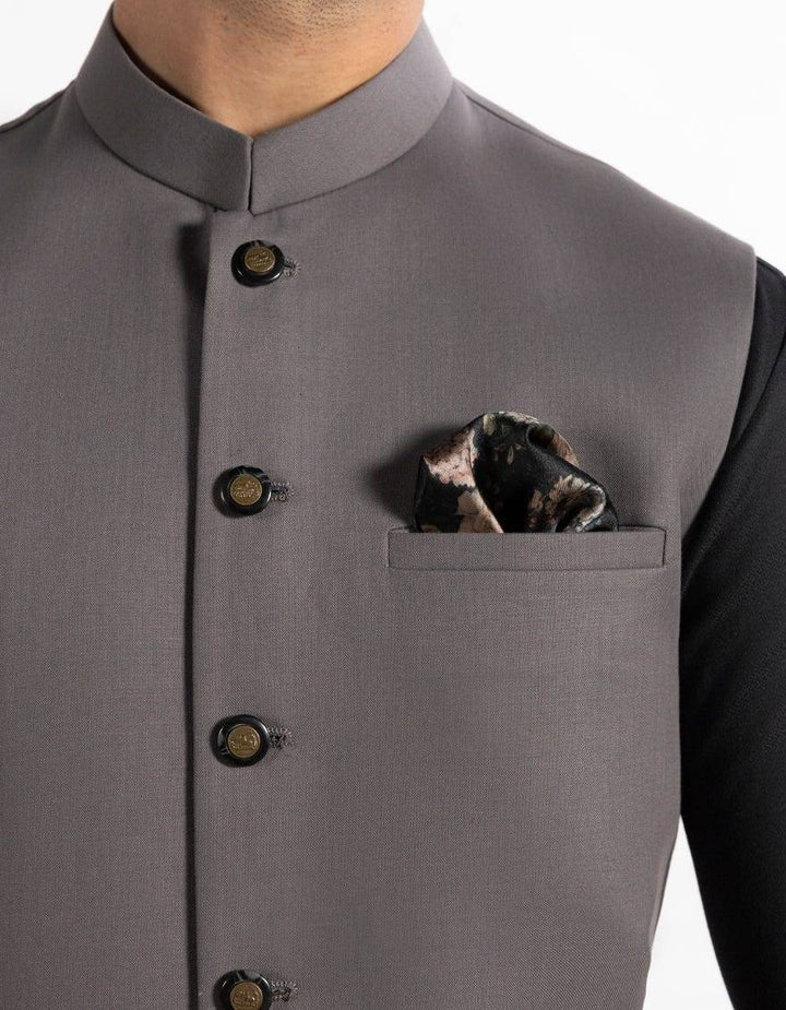 J.Ash Grey Suiting Waistcoat | JJVCA-48244-11
