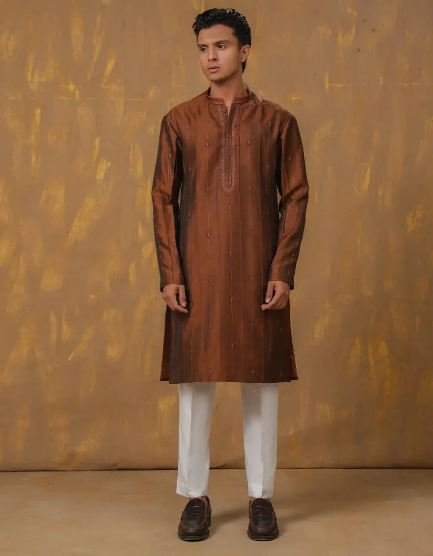 J. MEN copper special kurta | JTKSPA-48109-08