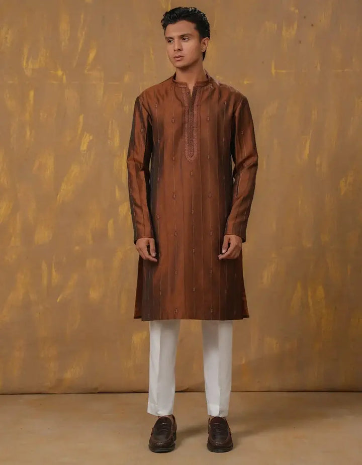 J. MEN copper special kurta | JTKSPA-48109-08
